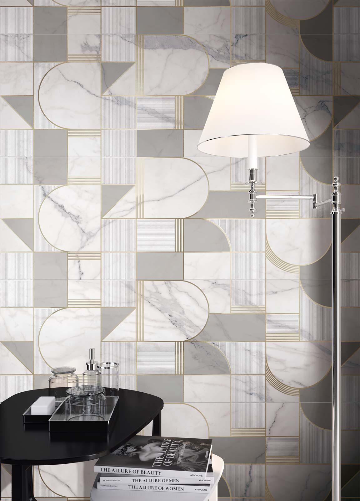 Marazzi Allmarble Wall statuario satin decoro club